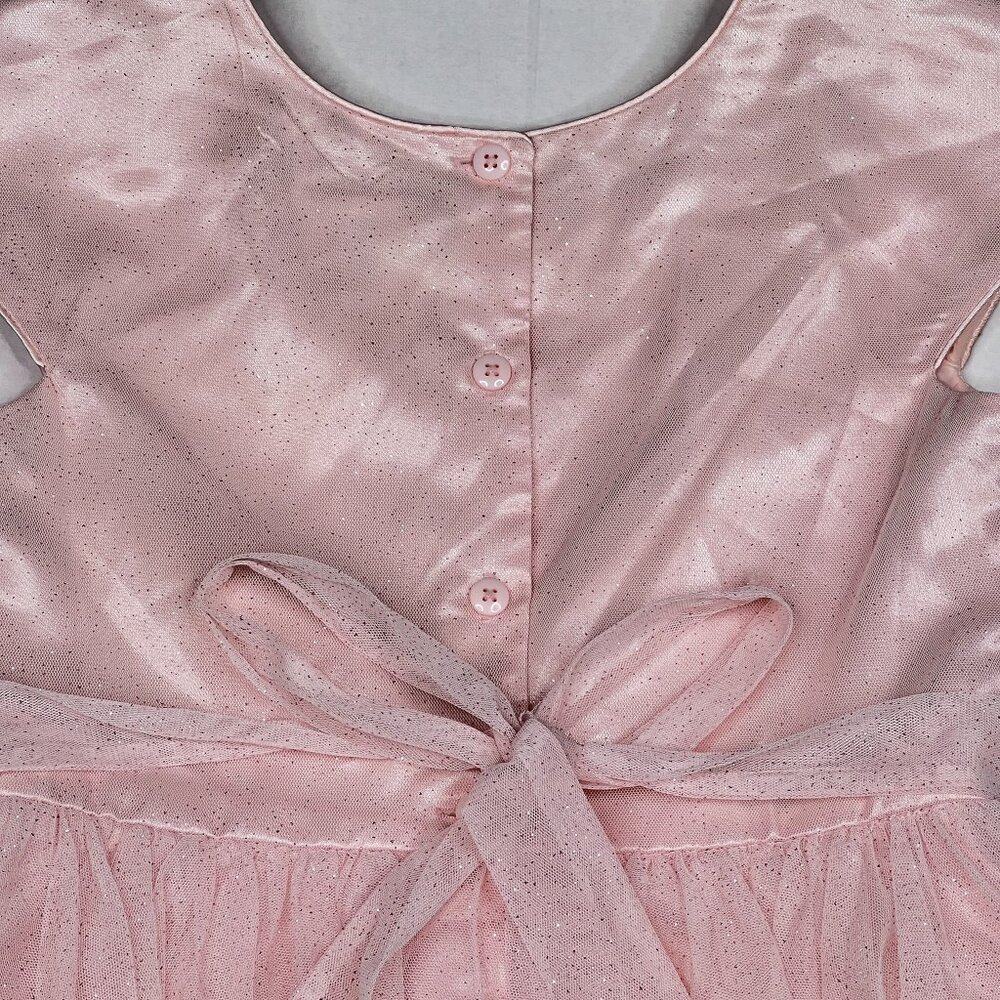 Jona Michelle Petal Baby Pink Princess Floral Lace Sequin Tiered Tule Sz 12 NWOT - Picture 6 of 10